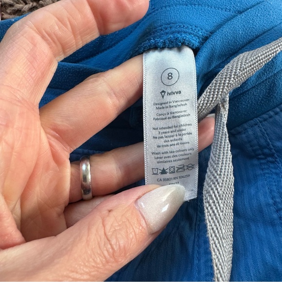 Ivivva By Lululemon Live To Move Blue Pants Dance Studio Size 8 - Picture 4 of 8